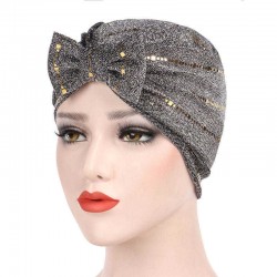 Women Muslin Studded Breathable Thin Ethnic Cotton Lace Beanie Hat Vintage Good Elastic Turban Caps