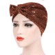 Women Muslin Studded Breathable Thin Ethnic Cotton Lace Beanie Hat Vintage Good Elastic Turban Caps