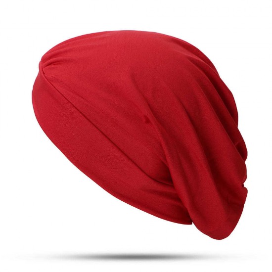 Women New Stretch Cloth Nightcap Forehead Cross Folds Indian Hat Turban Cap