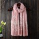 Women Noble Linen Lightweight Embroidery Printed Scarf Spring Soft Shawl Sunscreen Wraps