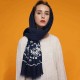 Women Noble Linen Lightweight Embroidery Printed Scarf Spring Soft Shawl Sunscreen Wraps