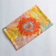 Women Noble Linen Lightweight Sunflower Abstract Painting Scarf Summer Breathable Flower Shawl