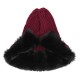 Women Outdoor Cold-Proof Thickening Artificial Rabbit Fur Knit Hat Tapered Beanie Cap