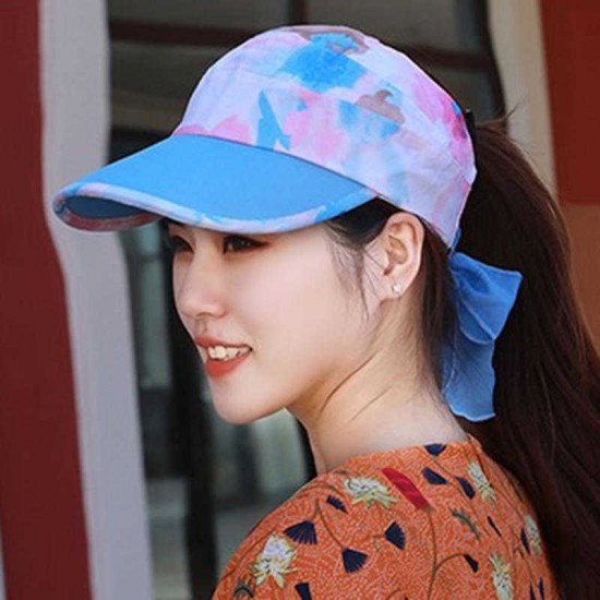 Women Outdoor Empty Top Baseball Cap Sun Protection Sun Hat  Bicycle Anti-UV Wild Casual Hat