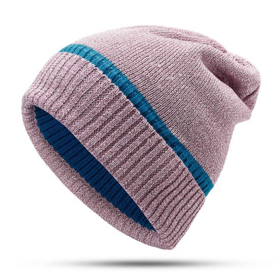 Women Outdoor Fashion Bronzing Knitted Hat Warm Knit Cap