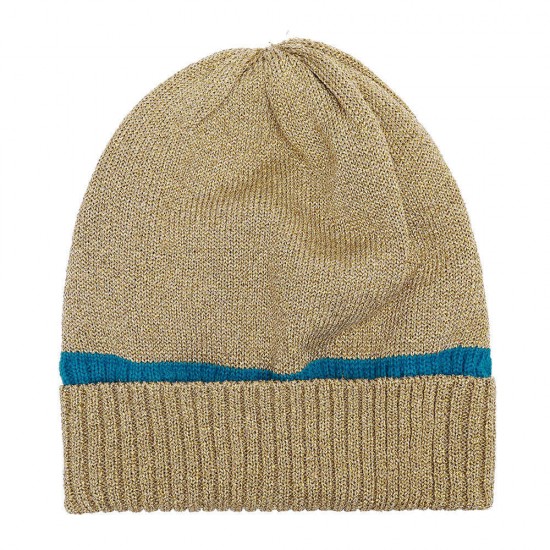 Women Outdoor Fashion Bronzing Knitted Hat Warm Knit Cap