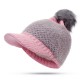 Women Outdoor Fashion Thickened Warm Knitted Hat Casual Knit Visor Cap