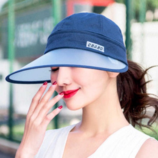 Women Outdoor Removable Sun Protection Cap Summer Vacation Empty Top Hat Adjustable