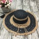 Women Outdoor Summer  Handmake Woven Sun Protection Wide Brimmed Floppy Hat Hollow Out Cap