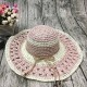 Women Outdoor Summer  Handmake Woven Sun Protection Wide Brimmed Floppy Hat Hollow Out Cap