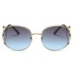 Women Oversize Frame Anti-UV Glasses Retro Colorful Lens Sunglasses