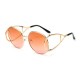 Women Oversize Frame Anti-UV Glasses Retro Colorful Lens Sunglasses