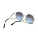 Women Oversize Frame Anti-UV Glasses Retro Colorful Lens Sunglasses