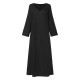 Women Oversized Vintage Loose Long Kaftan Plain Baggy Casual Full Maxi Dress