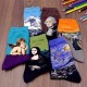 Women Painting Cotton Socks Funny Famous Retro Harajuku Street Personality Multicolors Socks