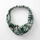 Women Palm Leaf Plant Hairband Wide Side Casual Cross Headband Hair Accessories