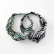 Women Palm Leaf Plant Hairband Wide Side Casual Cross Headband Hair Accessories