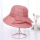 Women Plaid Wide Brimmed Sun Hat Packable Dress Beach Bucket Hats UV Resistence Sunbonnet