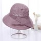 Women Plaid Wide Brimmed Sun Hat Packable Dress Beach Bucket Hats UV Resistence Sunbonnet