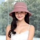 Women Plaid Wide Brimmed Sun Hat Packable Dress Beach Bucket Hats UV Resistence Sunbonnet