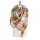 Women Plaid Winter Warm Tassels Scarf Soft Long Triangular Scarves Towals