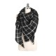 Women Plaid Winter Warm Tassels Scarf Soft Long Triangular Scarves Towals