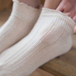 Women Plain Lace Ankle Socks Cotton Low Cut Boat Liner Sneaker Outdoor Slippers Socks