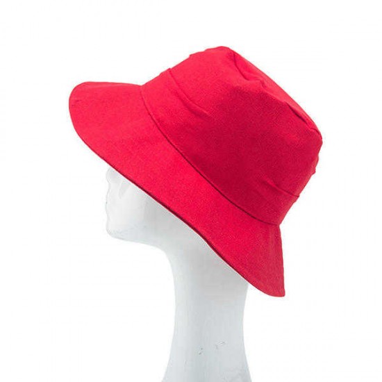 Women Plain Summer Stripe Breathable Dress Bucket Caps Outdoor Folding Sunshade Beach Hats