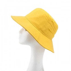 Women Plain Summer Stripe Breathable Dress Bucket Caps Outdoor Folding Sunshade Beach Hats