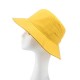 Women Plain Summer Stripe Breathable Dress Bucket Caps Outdoor Folding Sunshade Beach Hats