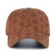 Women Plum Flower Hollow Suede Fabric Breathable Baseball Hats Casual Sport Visor Snapback Cap