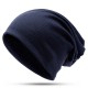 Women Plus Size Cotton Double Layers Earmuffs Beanie Scarf Outdoor Good Elastic Skullcap