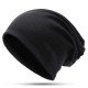 Women Plus Size Cotton Double Layers Earmuffs Beanie Scarf Outdoor Good Elastic Skullcap