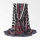 Women Polka Dot Floral Pattern Fringe Scarf Elegant Design Shawl