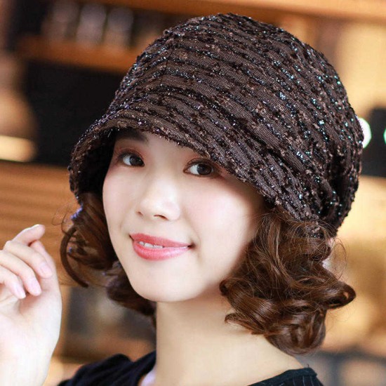 Women Polyester Breathable Bucket Cap Earmuffs Wide Brimmed Fisherman Hat