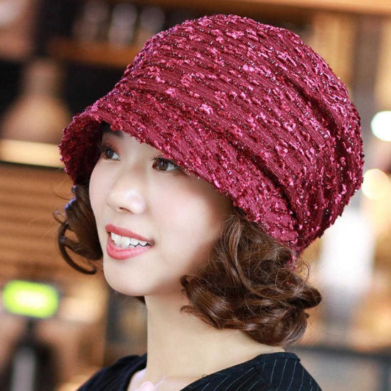 Women Polyester Breathable Bucket Cap Earmuffs Wide Brimmed Fisherman Hat