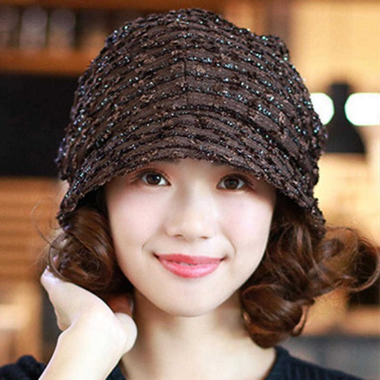 Women Polyester Breathable Bucket Cap Earmuffs Wide Brimmed Fisherman Hat