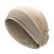 Women Polyester Breathable Turban Hat Casual Good Elastic Beanie Muslim Pile Heap Cap