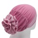 Women Polyester Breathable Turban Hat Casual Good Elastic Beanie Muslim Pile Heap Cap