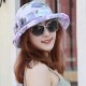 Women Polyester Breathable UV Protection Bucket Cap Wide Brim Sun Beach Hat