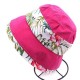 Women Polyester Ethnic Style UV Protection Bucket Cap Large Brim Sun Fishing Hat