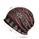 Women Print Cotton Warm Beanie Hats Multi-function Soft Collar Scarf Daul-use