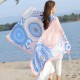 Women Printing Breathable Thin Voile Scarf Outdoor Summer Sunscreen Beach Shawl