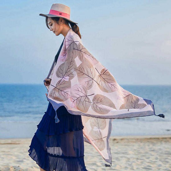 Women Printing Summer Beach Scarves Shawl Sunshade Soft Scarf