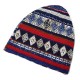 Women Priting Cotton Beanie Hat Double -use Collar Scarf And Warm Skull Hat