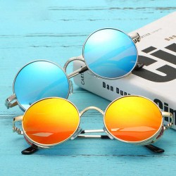 Women Punk Round Ladies Polarized Sunglasses Outdoor Round Frame Colorful Goggle