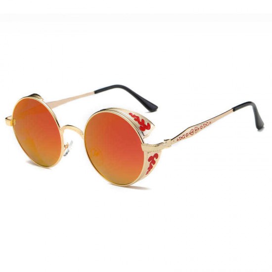 Women Punk Round Ladies Polarized Sunglasses Outdoor Round Frame Colorful Goggle