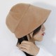 Women Retro Artificial Mane Strap Fisherman Hat Japanese Sun Protection Visor Bucket Cap