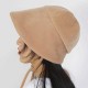 Women Retro Artificial Mane Strap Fisherman Hat Japanese Sun Protection Visor Bucket Cap