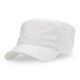 Women Retro Cotton Flat Top Hat Solid Color Casual Army Sunscreen Baseball Cap Adjustable